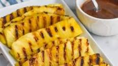 Grilled Pinapple with Cinnamon Honey Drizzle