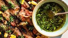 Grilled Ribeye with Chimichurri Sauce