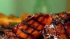 Grilled Smoked Pork Chops with Sweet and Sour Glaze