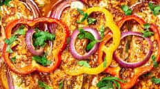 Harissa Baked Cod with Bell Peppers