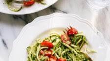 Heather's Zucchini Noodles with Basil-Pumpkin Seed Pesto