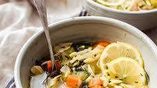 Herb-Loaded Lemon Chicken Orzo Soup