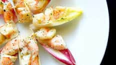 Herbed Shrimp Salad Recipe on Endive Spears
