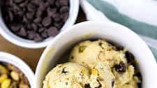 Homemade Pistachio Chocolate Chip Ice Cream