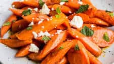 Honey Glazed Carrots with Feta and Mint