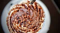 Hot chocolate with coffee cream