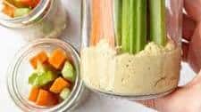 Hummus & Vegetable Stick Snack Jars