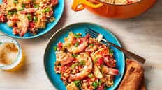 Jambalaya with Andouille Sausage, Chicken, and Shrimp