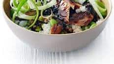 Japanese-style mackerel rice bowl