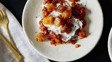 Kaddo (Afghan Pumpkin with Yogurt and Tomato Sauces)