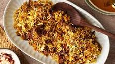 Lamb Biryani With Saffron, Yogurt, and Caramelized Onions