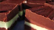 Layered Mint Chocolate Fudge