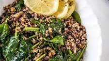 Lemon Garlic Butter Quinoa and Spinach