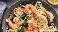 Lemon Garlic Parmesan Shrimp Pasta