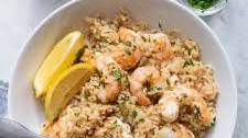 Lemon Herb Shrimp and Rice Bowl