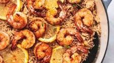 Lemon Herb Shrimp and Rice Skillet