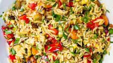 Lemon Orzo Salad With Grilled Vegetables