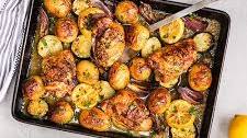 Lemon and Garlic Chicken Tray Bake