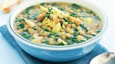 Lemon, lentil and spinach soup