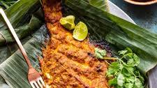 Lemongrass and coconut curry roast fish