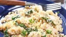 Lightened Up Lemon Parmesan Chicken Quinoa Skillet