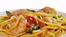 Linguine with Shrimp, Asparagus and Cherry Tomatoes