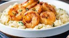 Low Carb Shrimp and Cauliflower Grits