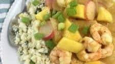 Mango Shrimp and Cilantro-Lime Cauliflower Rice