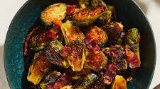 Maple Bacon Roasted Brussels Sprouts