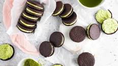 Matcha Mint Sandwich Cookies