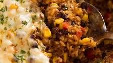 Mexican Ground Beef Casserole with Rice (Beef mince!)