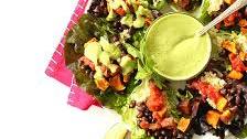 Mexican Quinoa Salad Cups with Creamy Cilantro Lime Dressing
