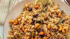 Middle Eastern Rice Recipe with Spices, Pistachios, Cashews and Raisins