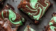 Mint Cheesecake Swirl Brownies