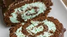 Mint Chip Cake Roll