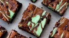 Mint Chocolate Chip Cheesecake Brownies