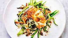 Miso cod stir fry with veggie noodles