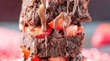 Nutella + Chocolate Covered Strawberry Brownies