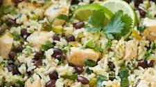 One Pan Cilantro-Lime Chicken and Rice with Black Beans