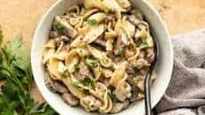 One Pot Beef Stroganoff