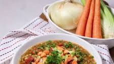 One-Pot Green Lentil Soup with Carrots, Onions, and Celery