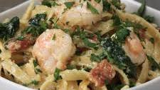 One-Pot Shrimp And Spinach Fettuccine Alfredo Pasta Recipe by Tasty