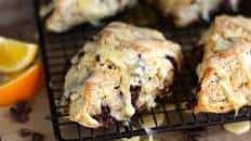 Orange and Dark Chocolate Scones with Orange Glaze