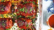 Oven Baked BBQ Chicken Thighs