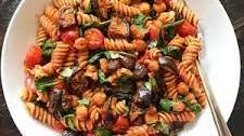 Pasta with Roasted Veggies And Fresh Basil