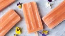 Peach Frozen Yogurt Popsicles