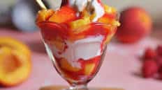 Peach Melba Parfait