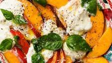 Peach and Burrata Caprese Salad