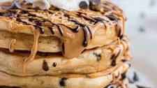 Peanut Butter Chocolate Chip Pancakes