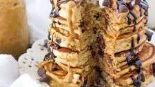 Peanut Butter Chocolate Chip Pancakes